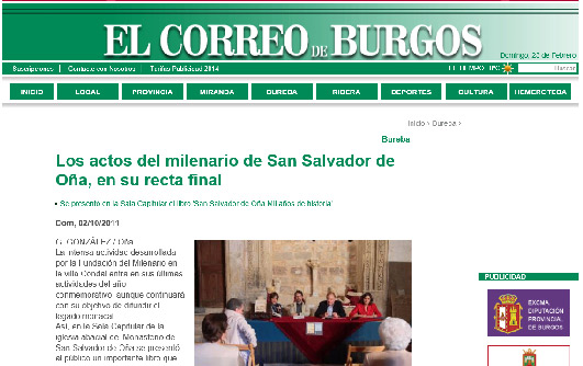 Noticia El Correo de Burgos 2011-10-02